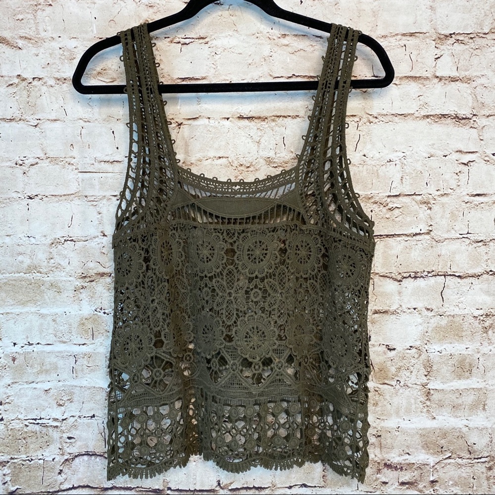 BREEZE EVER CROCHET TANK BOHO FRINGE